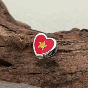 Pandora Vietnam Flag Exclusive Bead S925 Silver Charm For Bracelet